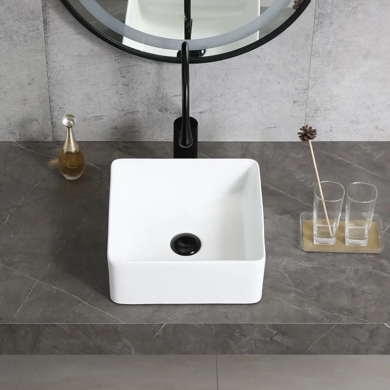 Kare Beyaz Banyo Tezgahı Lavab - Kitchen Gadgets Luxury incelemesi ve fiyatı
