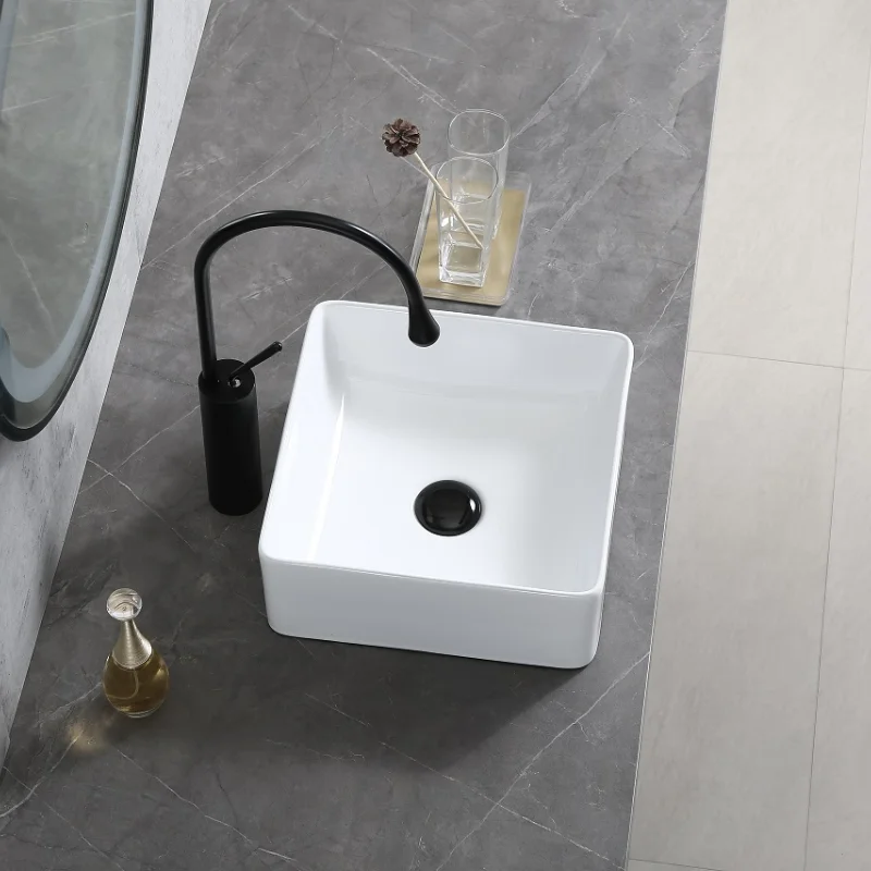 Kare Beyaz Banyo Tezgahı Lavab - Kitchen Gadgets Luxury incelemesi ve fiyatı