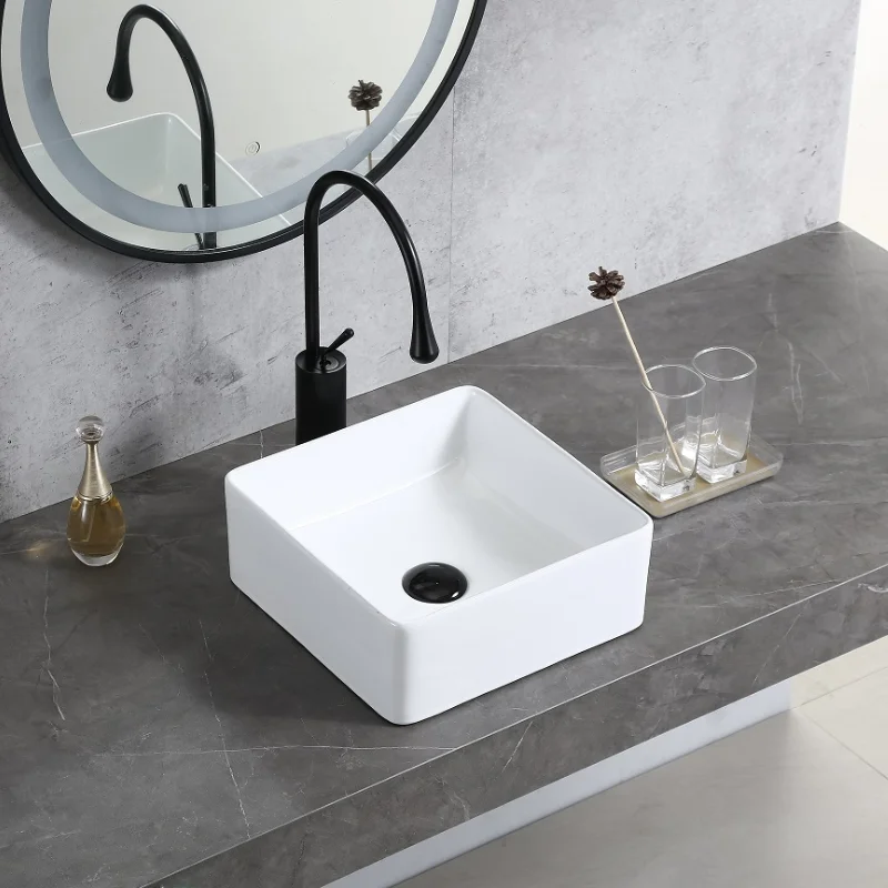 Kare Beyaz Banyo Tezgahı Lavab - Kitchen Gadgets Luxury incelemesi ve fiyatı
